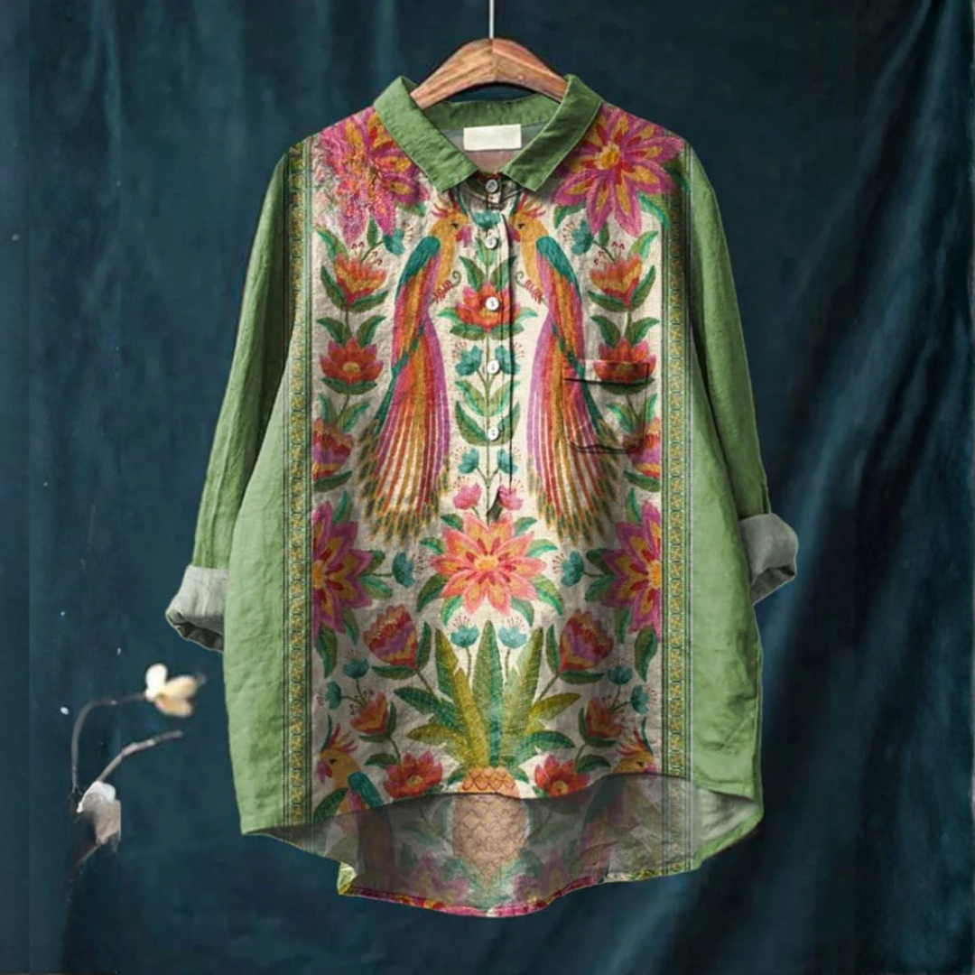 Livia™ | Blusa senza Tempo con Motivo