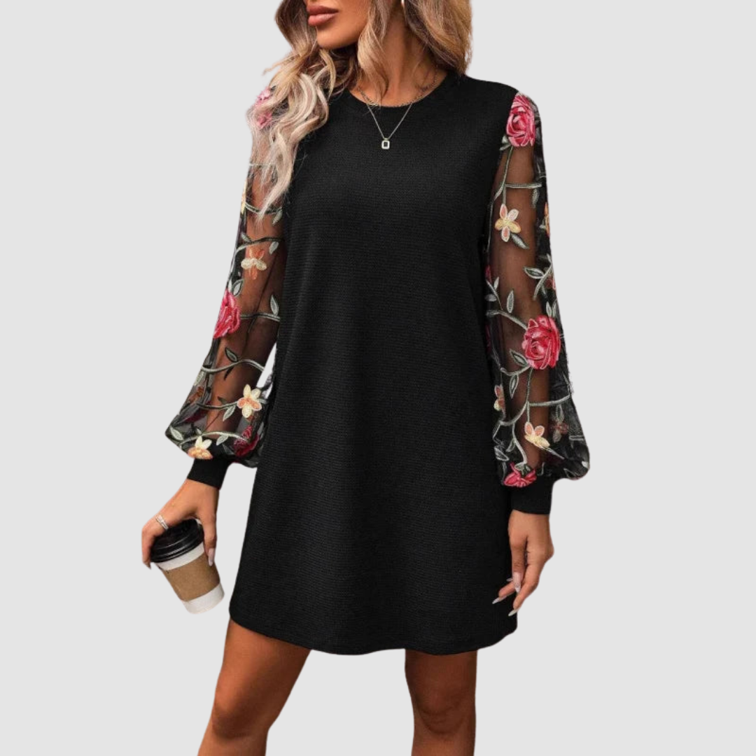 Abito lungo in pizzo Shara™ con maniche lunghe