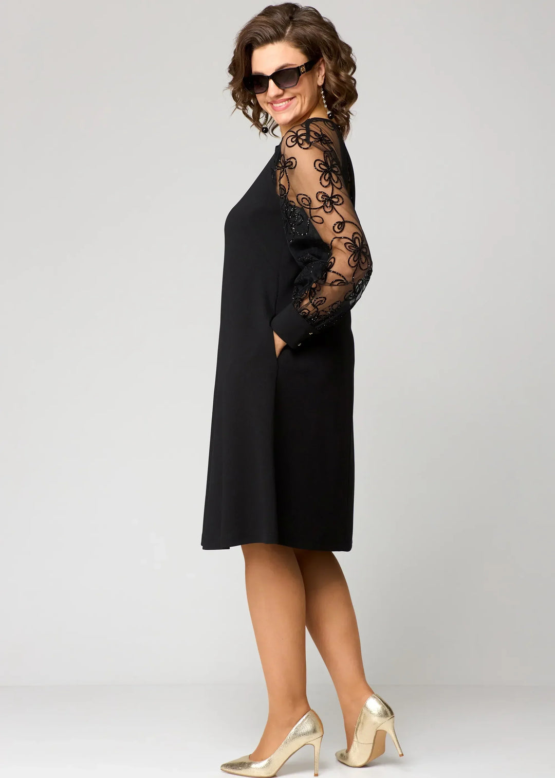Edyth™ Abito Elegante in Pizzo