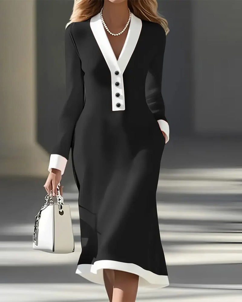 Vestito Elegante a Maniche Lunghe Kaylin™