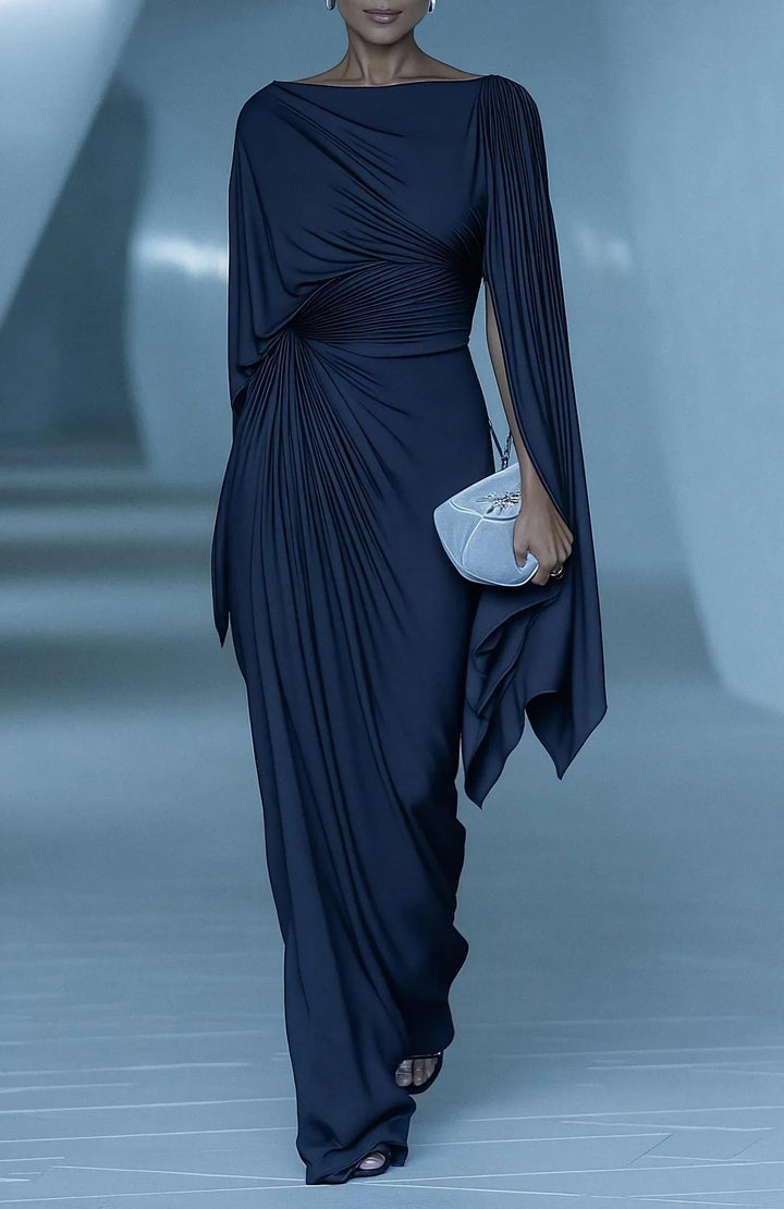 Melyssa™ Vestito Maxi Plissettato Drappeggiato