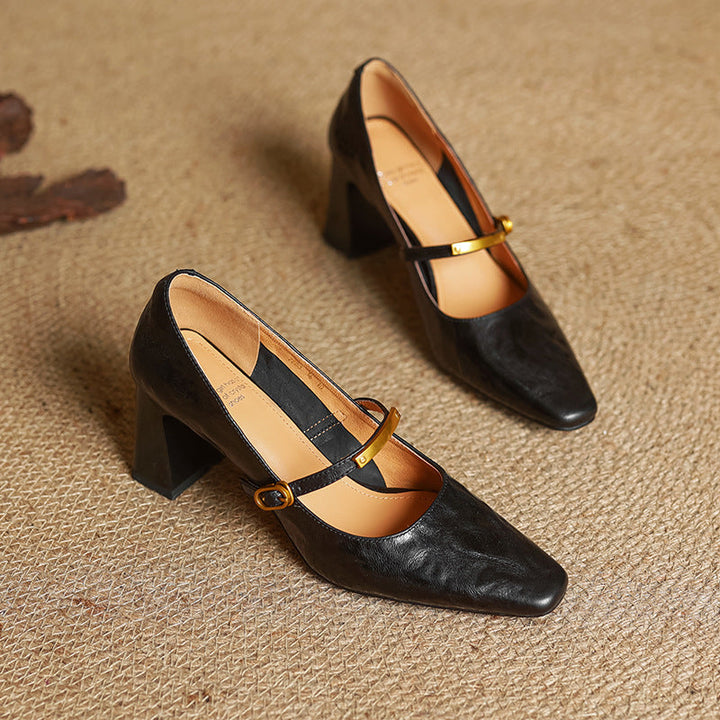Tacchi con cinturino in pelle