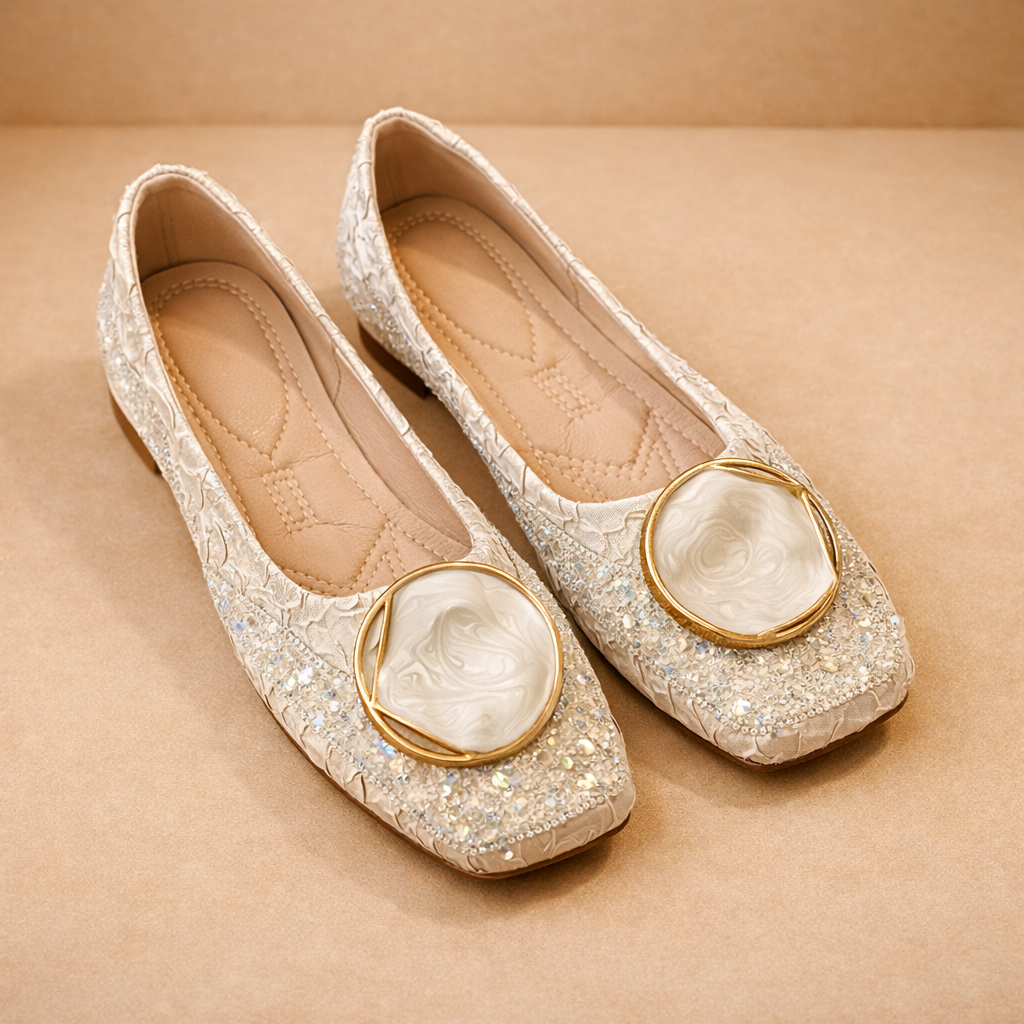 Ballerine con pizzo scintillante