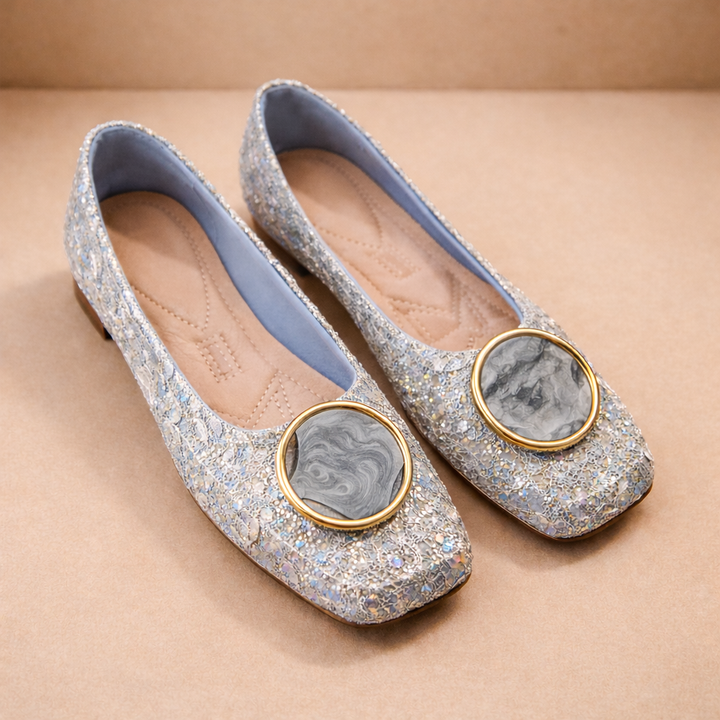 Ballerine con pizzo scintillante