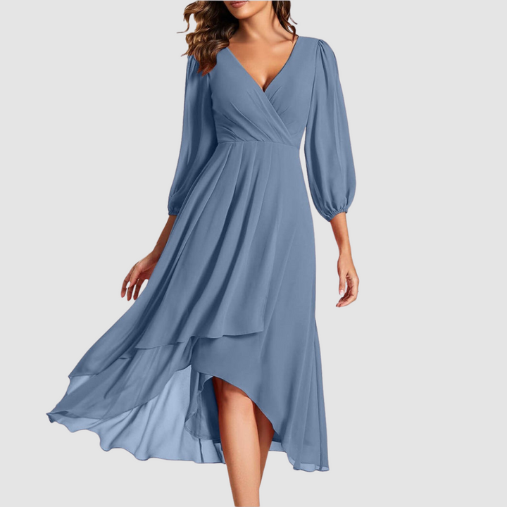 Mia™ Elegante Abito Lungo con Scollatura a V