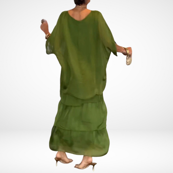 Hylda™ Abito Maxi Artistico Lungo