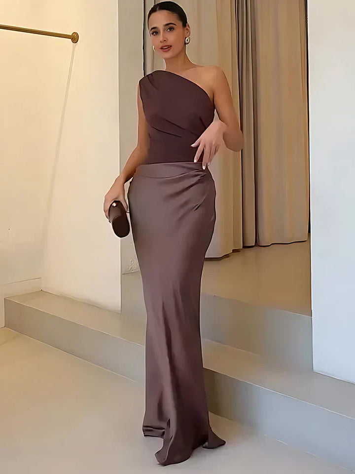 Seana™ Abito Maxi a Spalla Unica