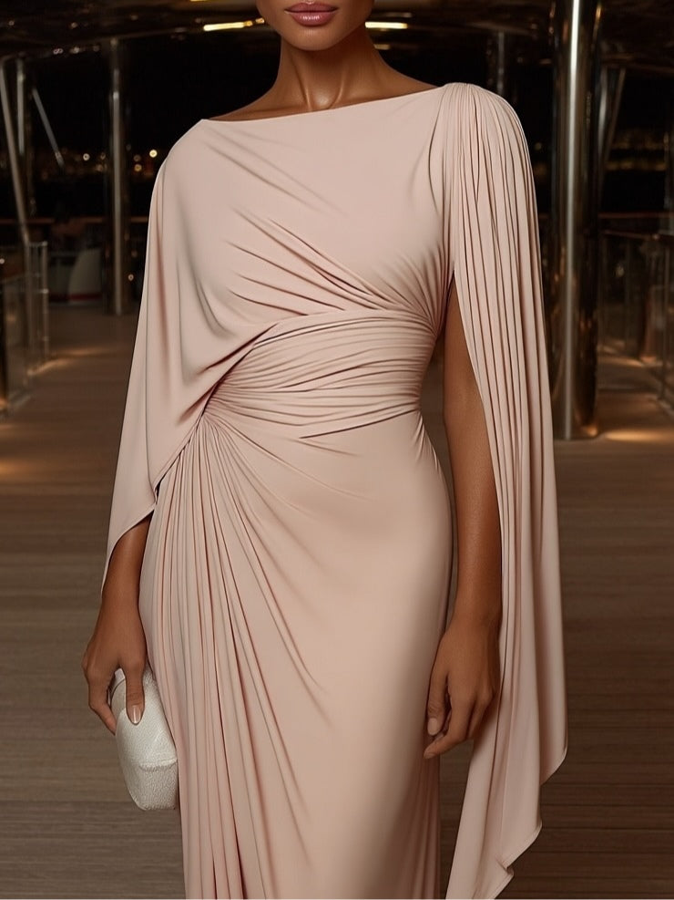 Melyssa™ Vestito Maxi Plissettato Drappeggiato