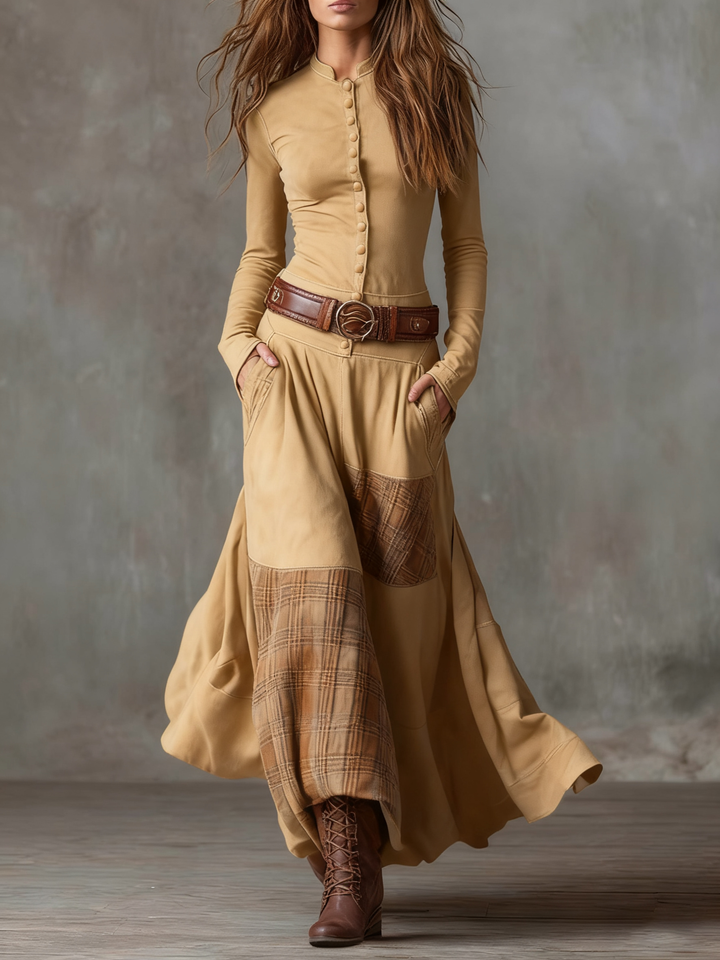 Izabella™ Abito Maxi in Suede + Cintura Gratuita