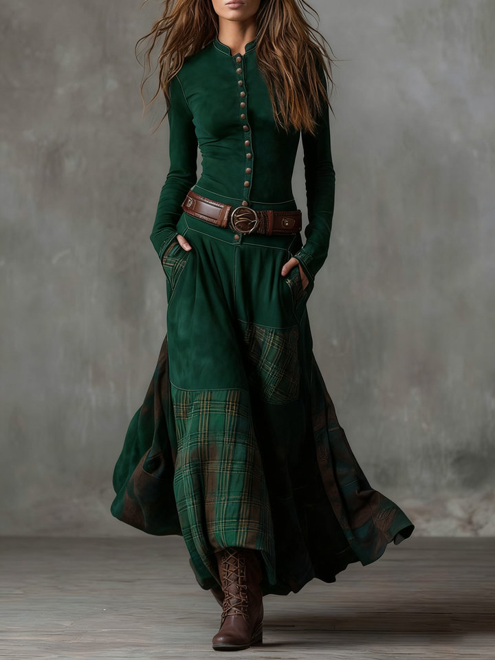 Izabella™ Abito Maxi in Suede + Cintura Gratuita