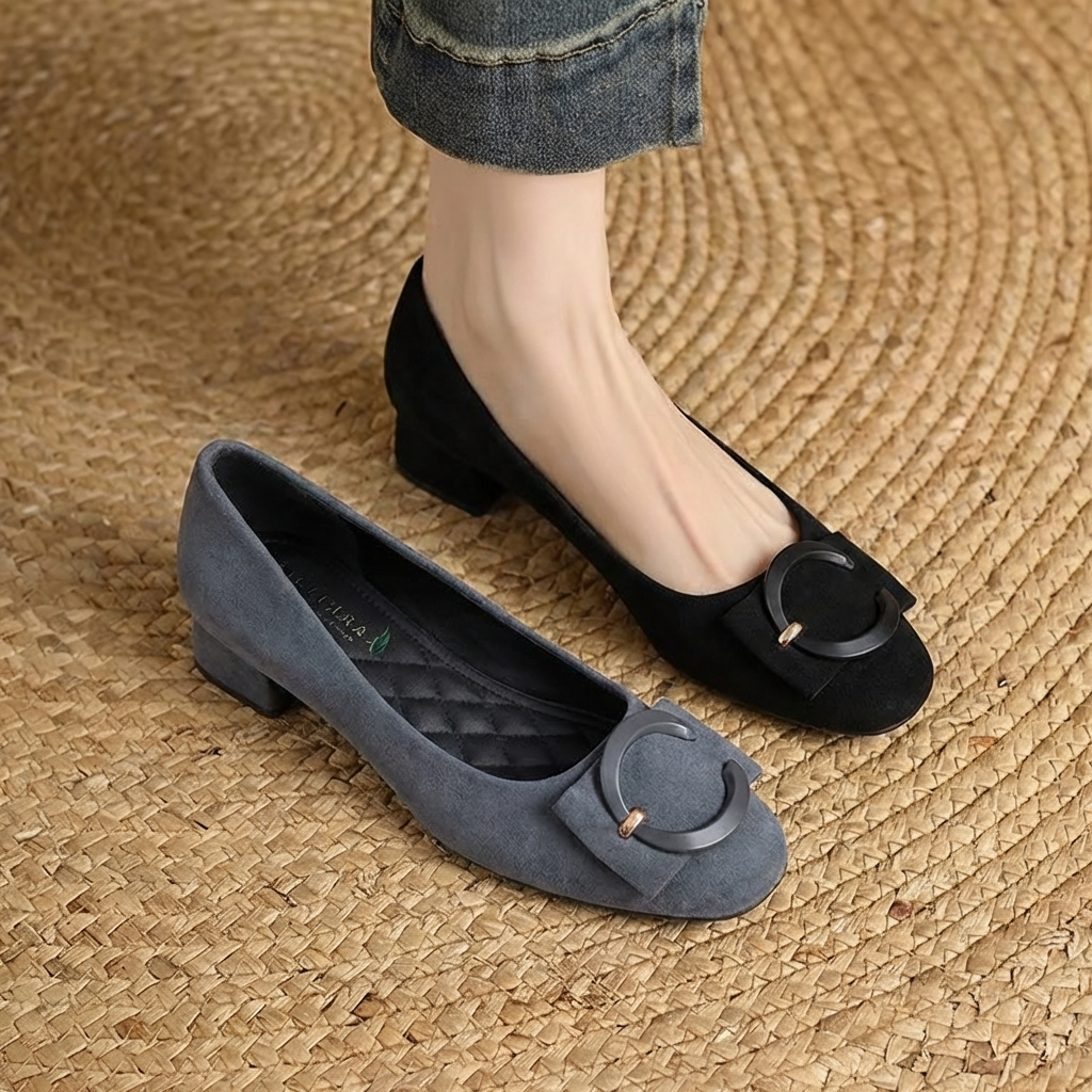 Ballerine a punta quadrata