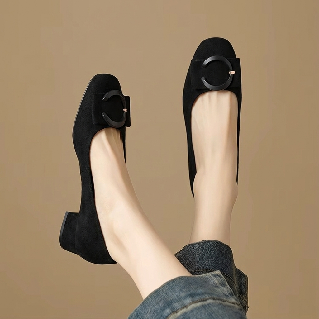 Ballerine a punta quadrata