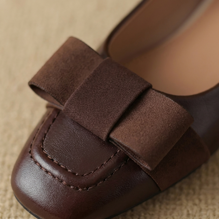 Camille - Ballerine in Pelle con Fiocco