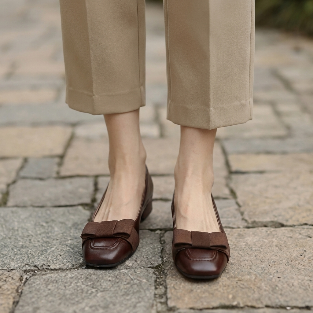 Camille - Ballerine in Pelle con Fiocco