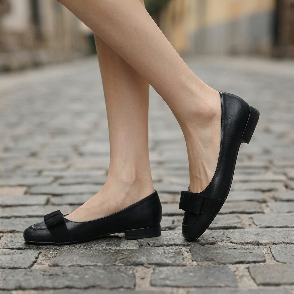 Camille - Ballerine in Pelle con Fiocco