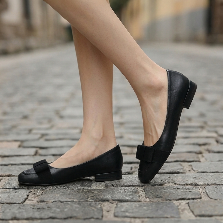 Camille - Ballerine in Pelle con Fiocco