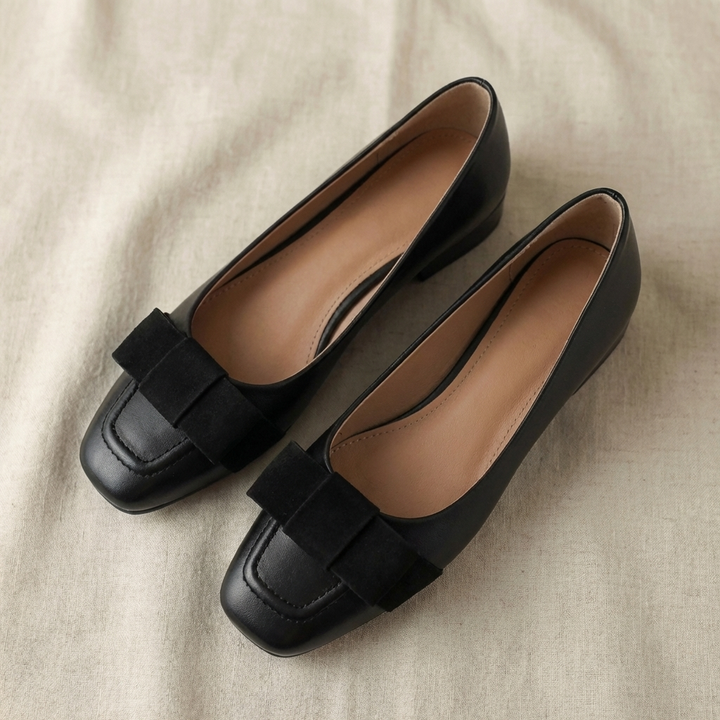 Camille - Ballerine in Pelle con Fiocco