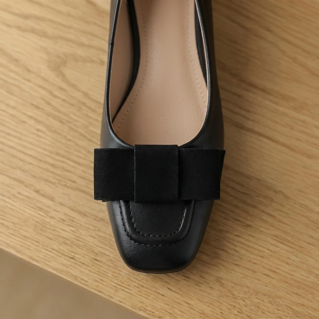 Camille - Ballerine in Pelle con Fiocco