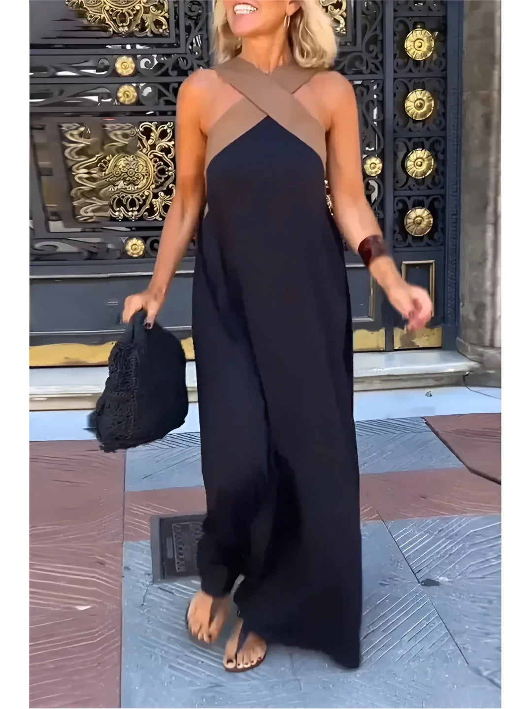 Quirine™ | Abito Maxi con Chiusura Avvolgente