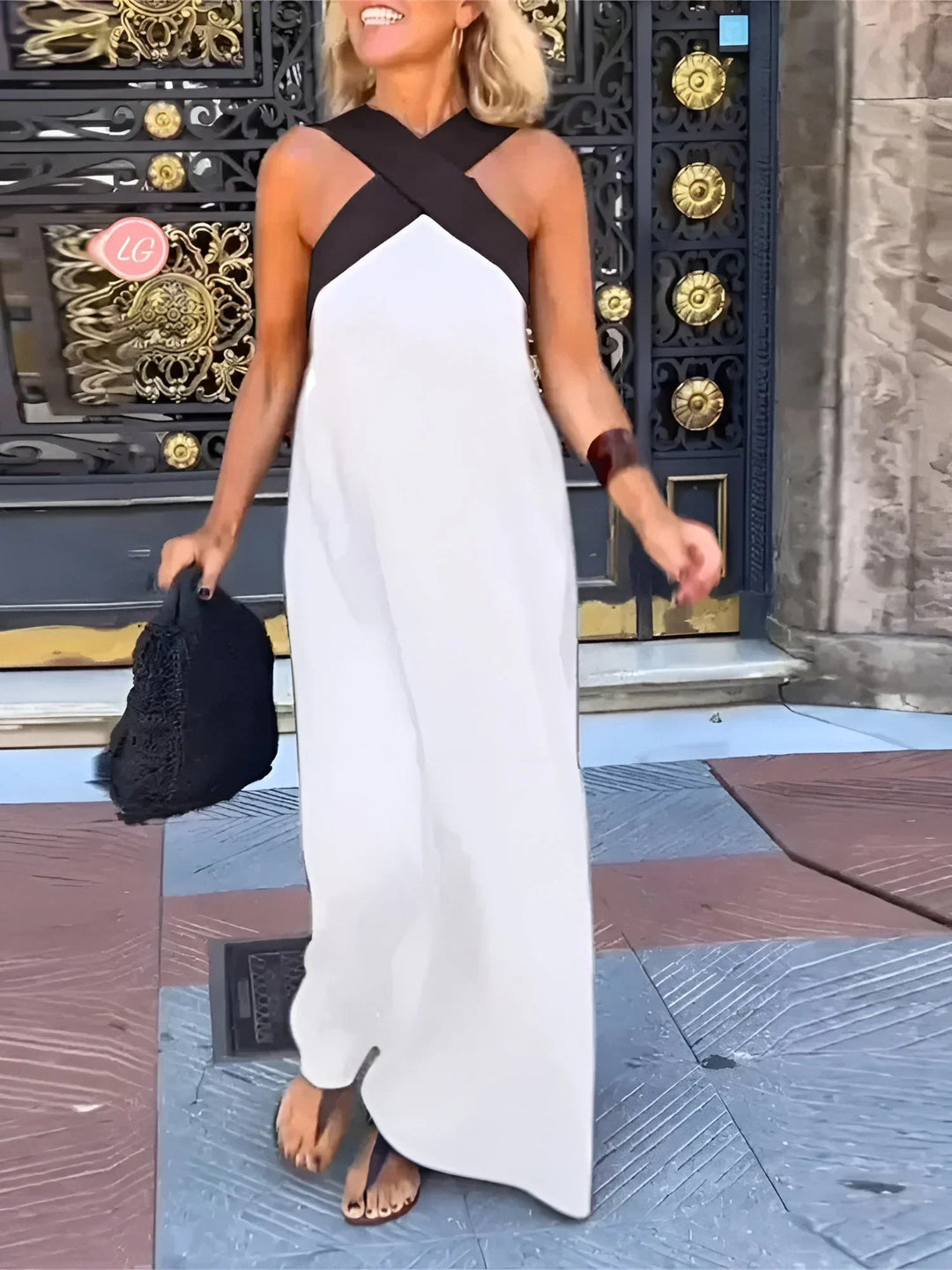 Quirine™ | Abito Maxi con Chiusura Avvolgente