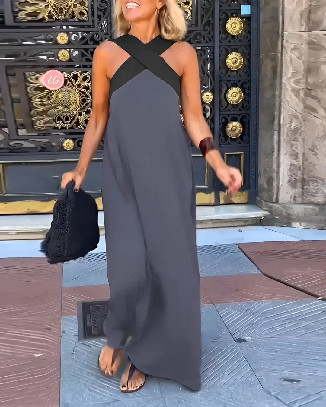 Quirine™ | Abito Maxi con Chiusura Avvolgente
